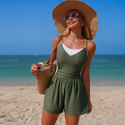 One Piece Swim Dress Women Tummy Control Athletic