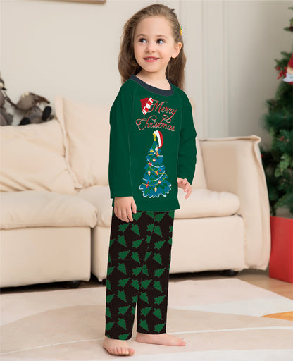 Family Christmas Set Holiday Tree Long Sleeve Loungewear Christmas Pajamas