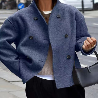 Women's Oversized Double Breasted Wool Cashmere Coat