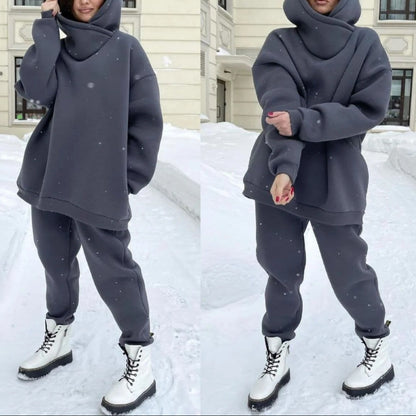 Women's Oversized Hoodie Jogger Two Piece Lounge Set