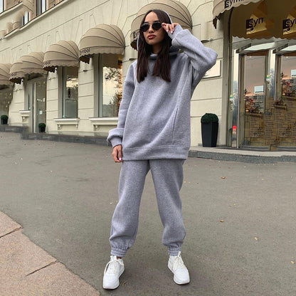 Women's Oversized Hoodie Jogger Set Casual Two Piece Outfit