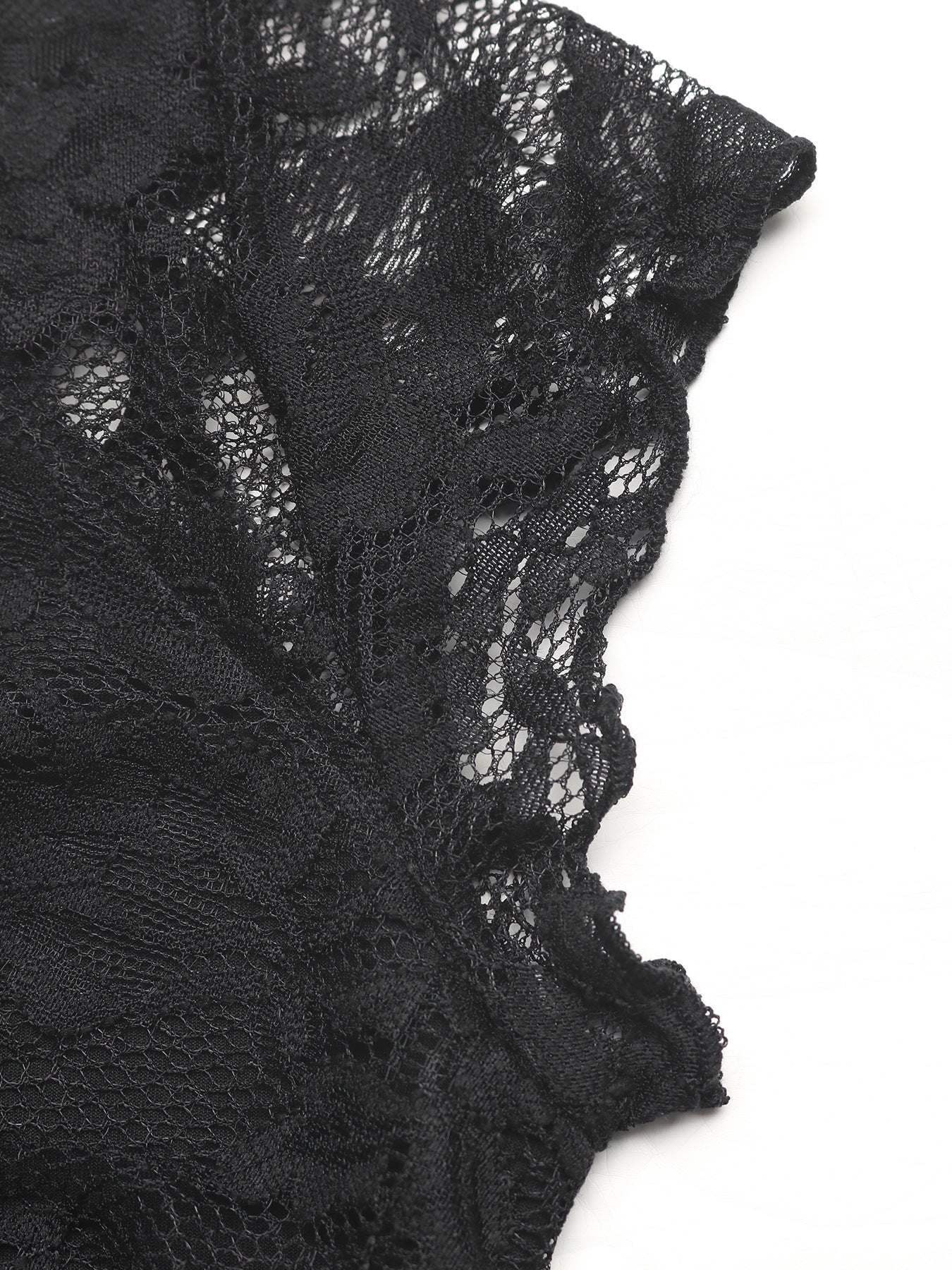 Summer Lace-Back Sheer Tee Slim Sexy Trendy Top
