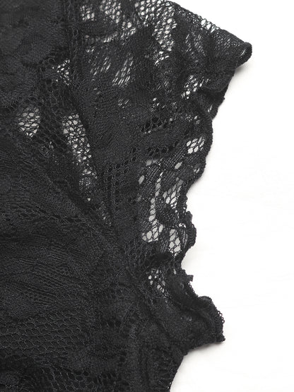 Summer Lace-Back Sheer Tee Slim Sexy Trendy Top