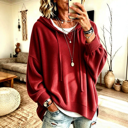 Women's Oversized Knit Hoodie Pullover Casual Sweater