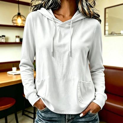 Women's Casual Long Sleeve Pullover Hoodie with Pockets