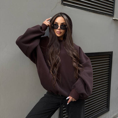 Women's Oversized Fleece Drop Shoulder Hoodie