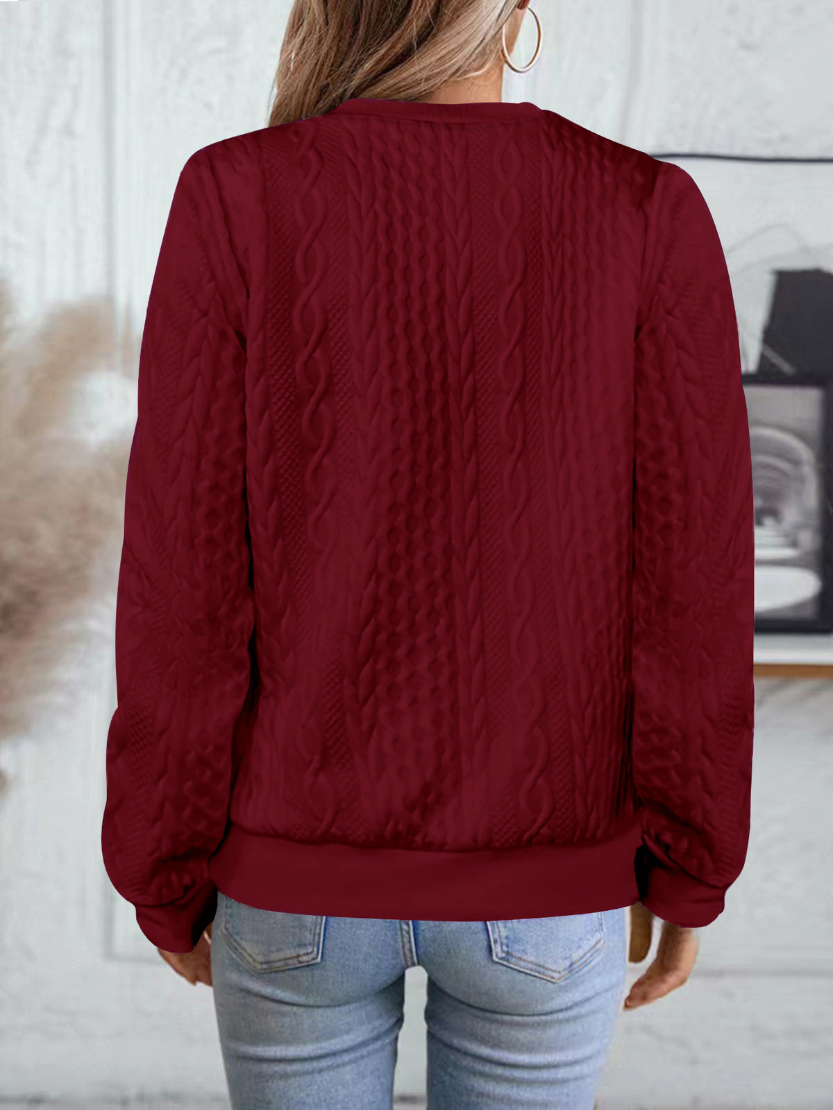 Women's Quarter Zip Pullover Sweatshirt Long Sleeve Casual