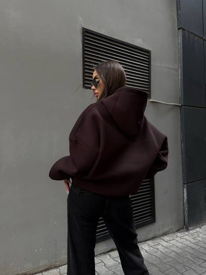 Women's Oversized Fleece Drop Shoulder Hoodie