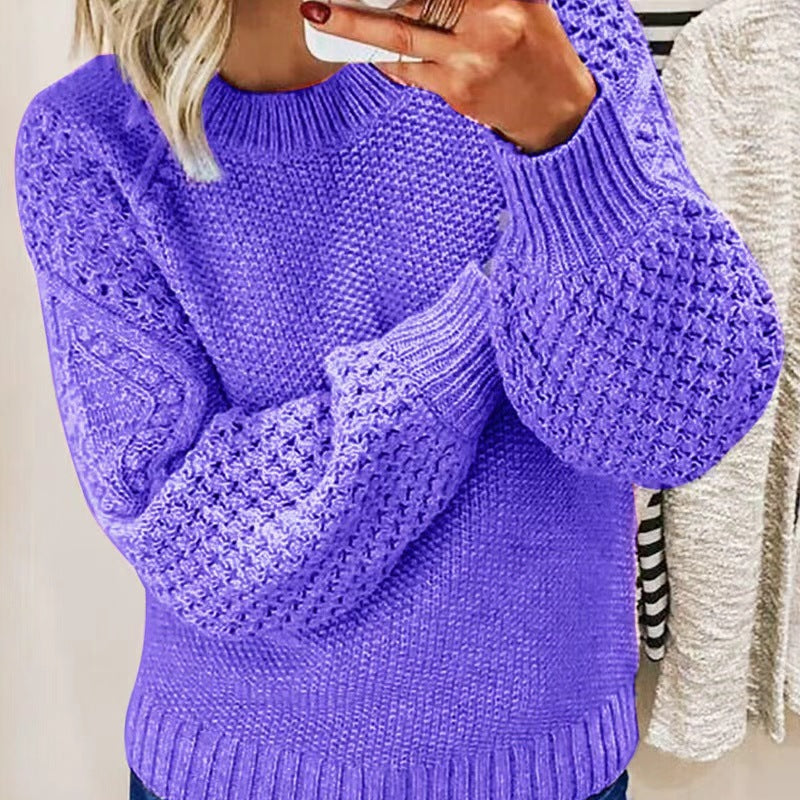 Cozy Chunky Knit Oversized Lantern Sleeve Sweater