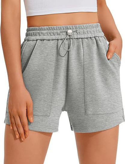Women's High-Waisted Drawstring Jogger Shorts – Casual Sports Shorts