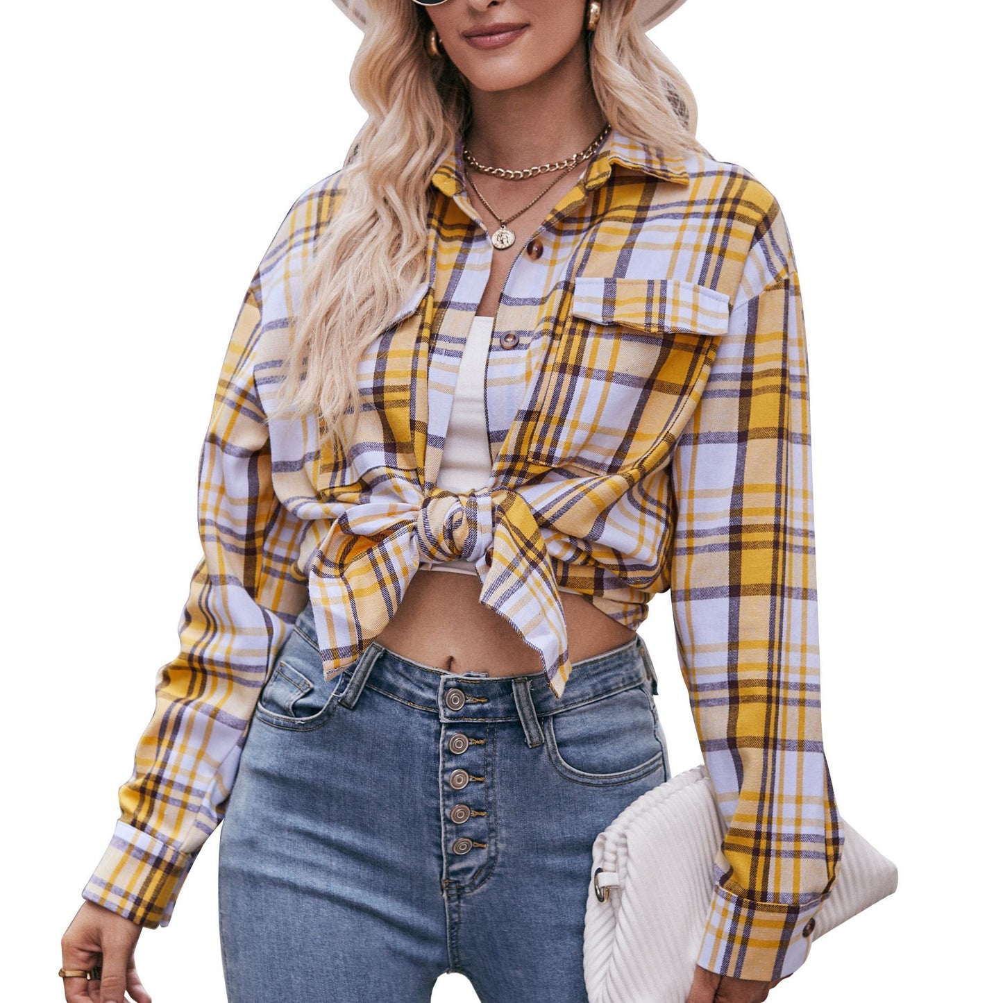 Casual Fashion Plaid Shirt in Oversized Loose Fit for Fall and Winter