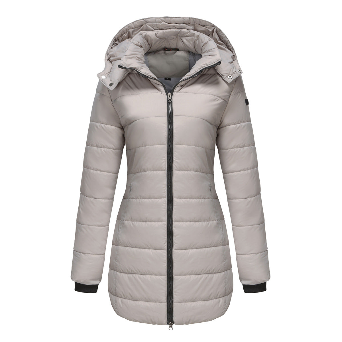Women's Long Puffer Coat Removable Hood Winter Jacket
