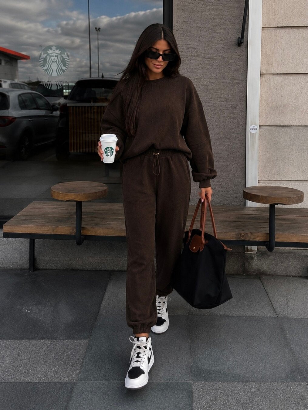 Women's Oversized 2 Piece Sweatshirt Jogger Set