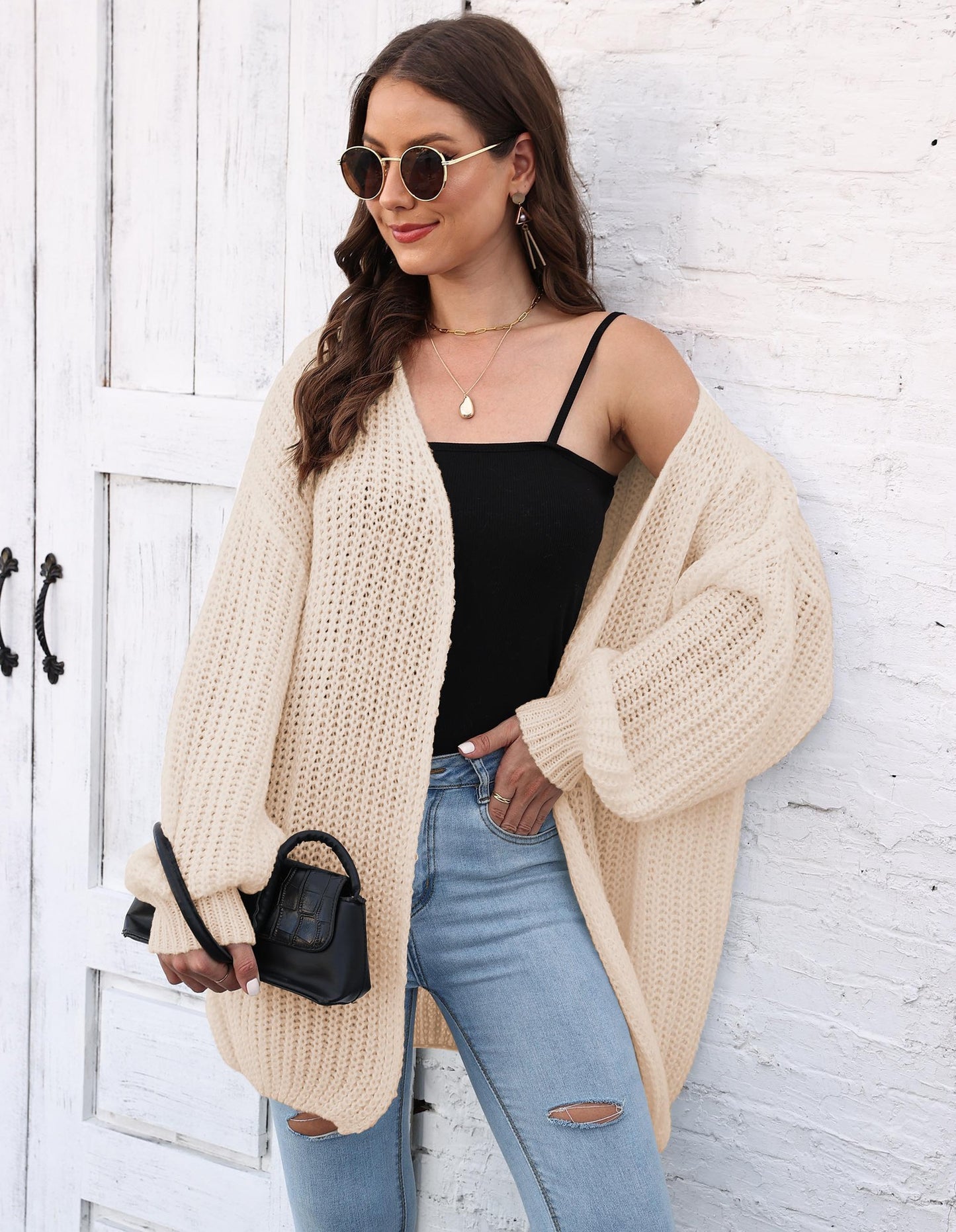 Women's Thick Coat Sweater Women's Cardigan Loose Lazy Style