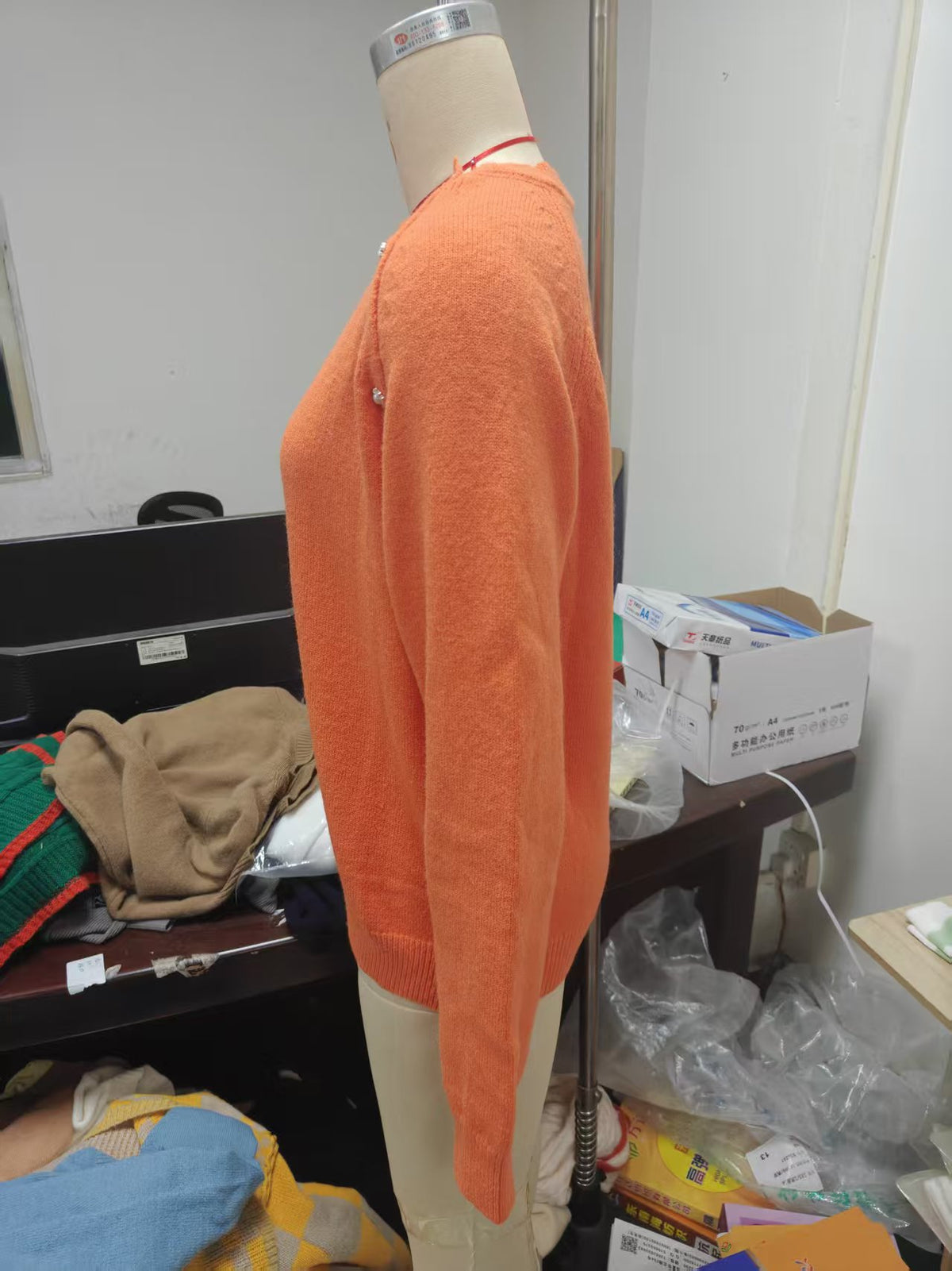 Women's Chenille Button Shoulder Batwing Sweater