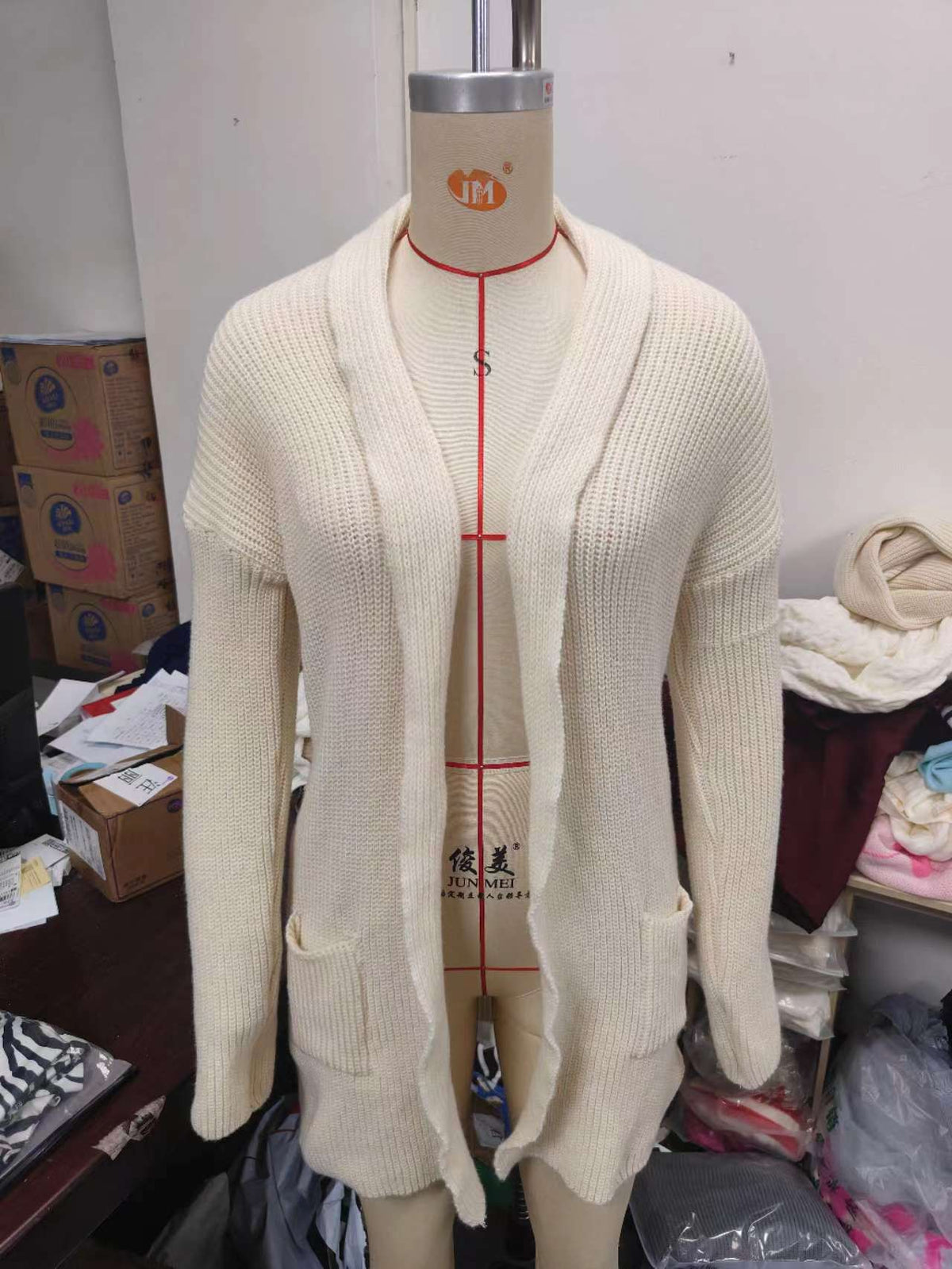 Women's Chunky Knit Oversized Long Cardigan with Pockets