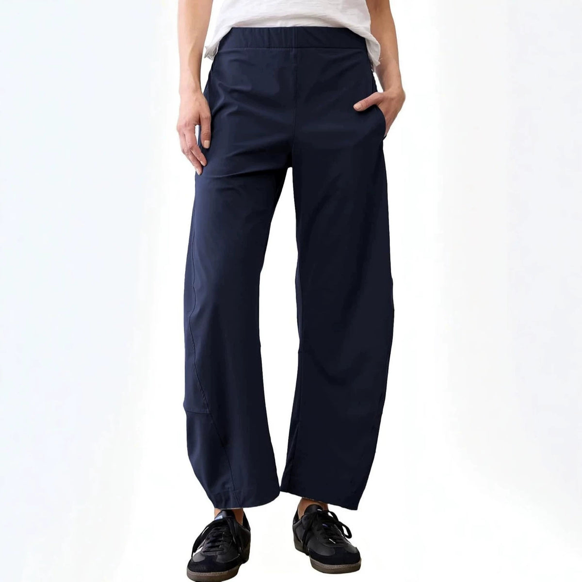 Women's Flowy Barrel Leg Pants Lightweight Travel Casual