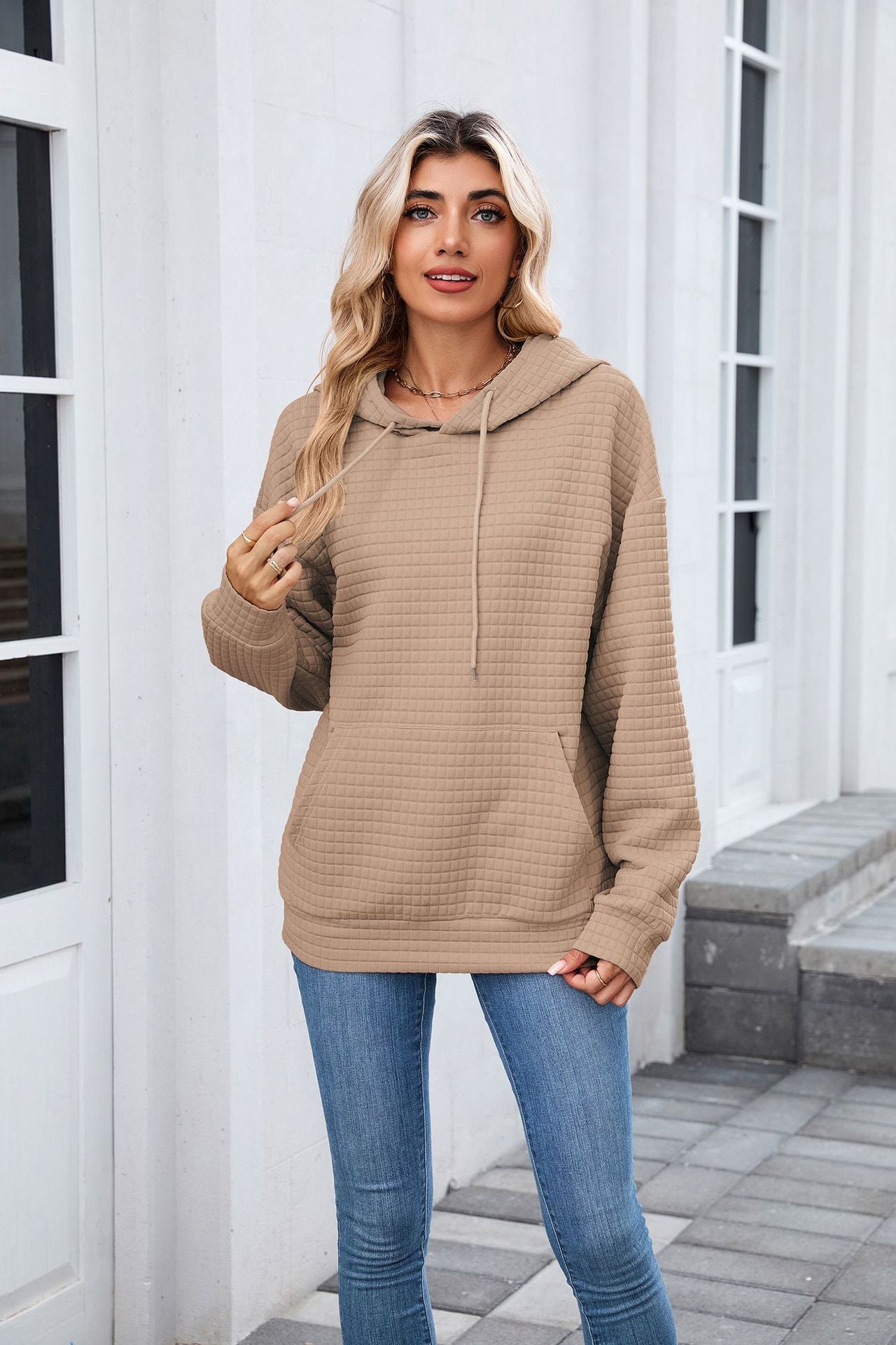 Casual Oversized Hooded Sweatshirt with Pockets for Women