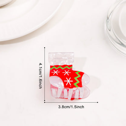 Christmas Claw Clips Gingerbread Santa Tree Snowflake