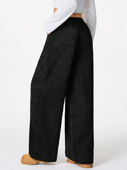 Women's High Waist Wide Leg Drawstring Casual Lounge Pants