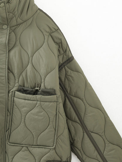 Women's Oversized Streetwear Quilted Utility Jacket