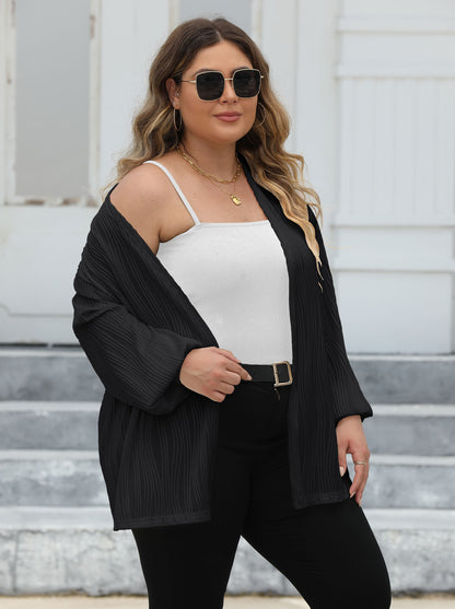 Women's Wavy Striped Casual Loose and Comfortable Lantern Sleeve Air-conditioned Shirt