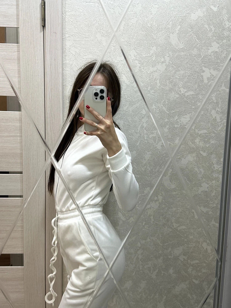 Women's Hooded Drawstring Jogger Jumpsuit Pockets