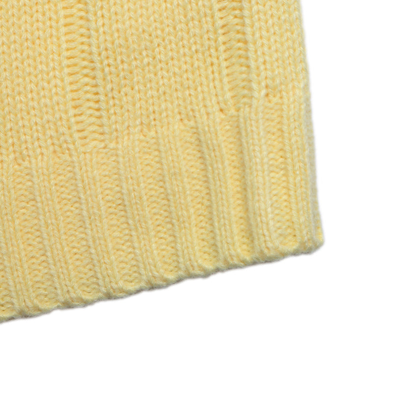 Solid Ribbed Knit Cardigan Button Front Crew Neck Sweater