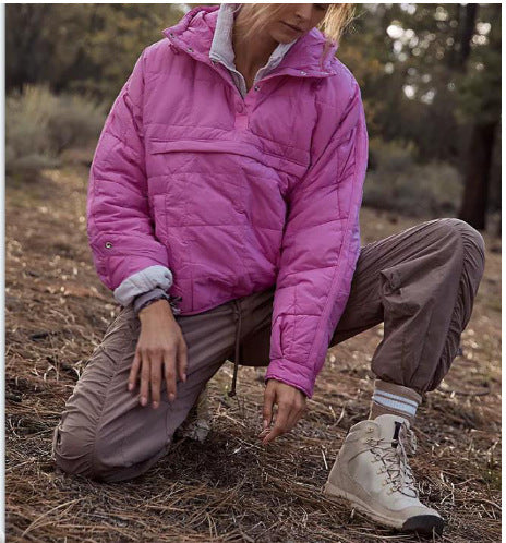 Women's Oversized Hooded Puffer Pullover Jacket