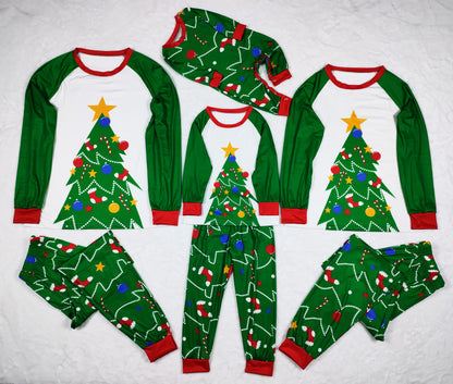 Parent-child Set Crew Neck Long Sleeve Christmas Print Christmas Set