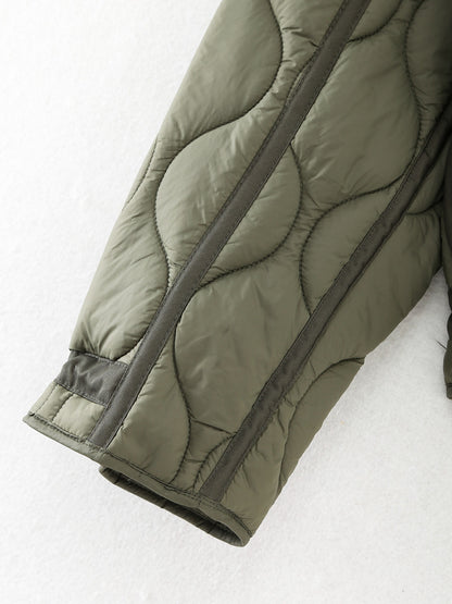 Women's Oversized Streetwear Quilted Utility Jacket