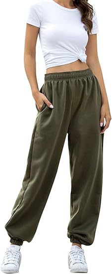 High Waist Loose Fit Sweatpants | Casual Jogger Pants Women