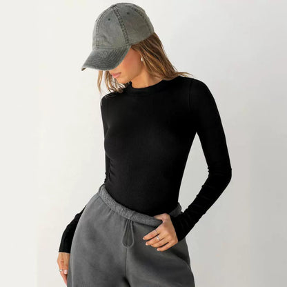 Slim Fit Crew Neck Long Sleeve T-Shirt Spice Girl Top