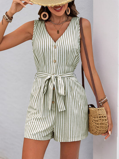 Solid Ribbed Knit Top V Neck Short Sleeve Casual Tee