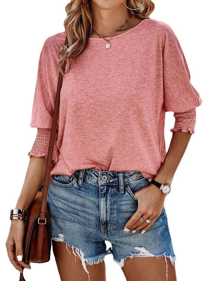 Loose Fit Round Neck Long T-Shirt Plus Size