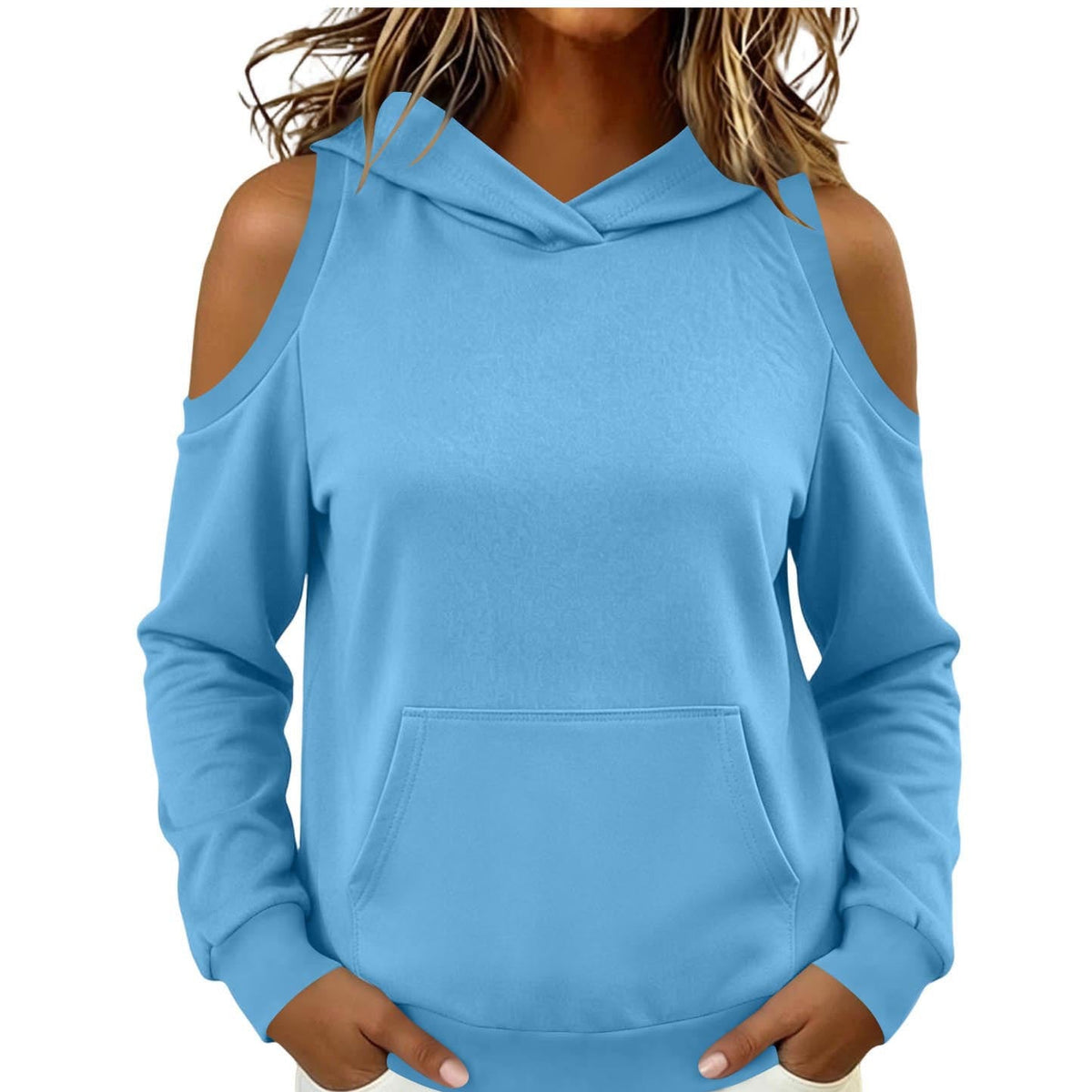 Women's Oversized Cold Shoulder Hoodie Streetwear