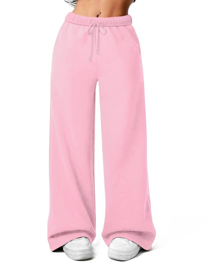 Women's Drawstring Wide Leg Casual Lounge Pants