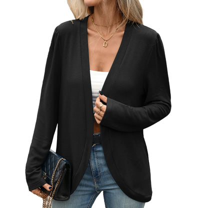 Women's Open Front Long Sleeve Knit Cardigan
