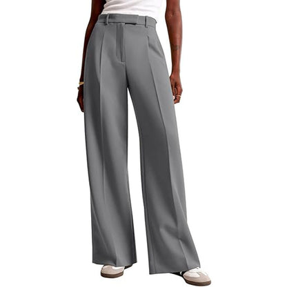 Women's High-Waisted Wide-Leg Pants – Elegant Business Trousers