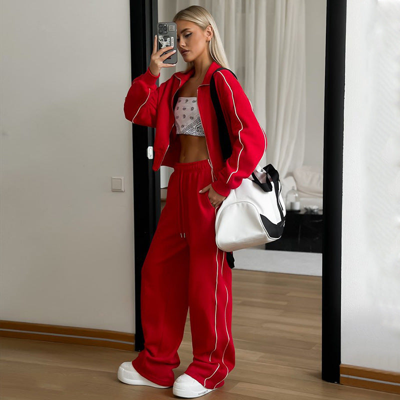 Women's Zip-Up Hoodie & Joggers 2 Piece Matching Set