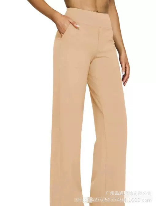 Women's High Waisted Wide Leg Pants Stretch Pull On