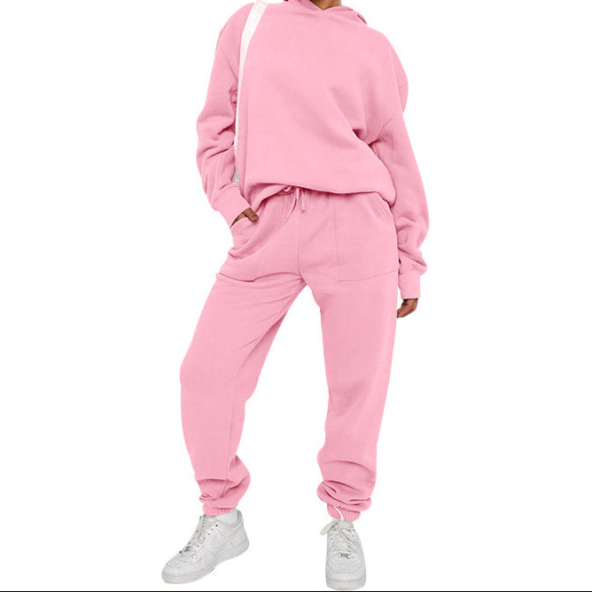 Women's Solid Hoodie Sweatpants Set Casual 2 Piece Outfits