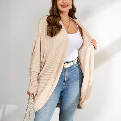 Women's Batwing Sleeve Open Front Knit Cardigan