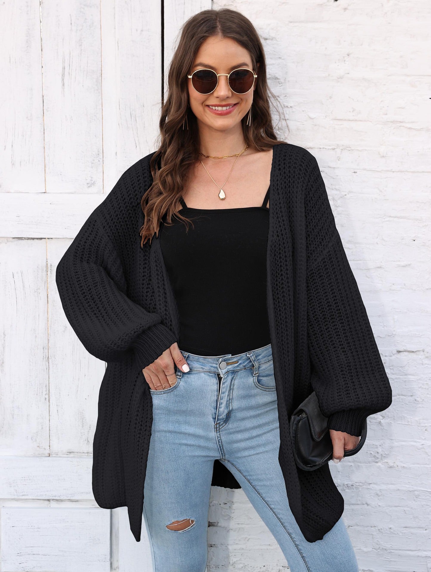 Women's Thick Coat Sweater Women's Cardigan Loose Lazy Style