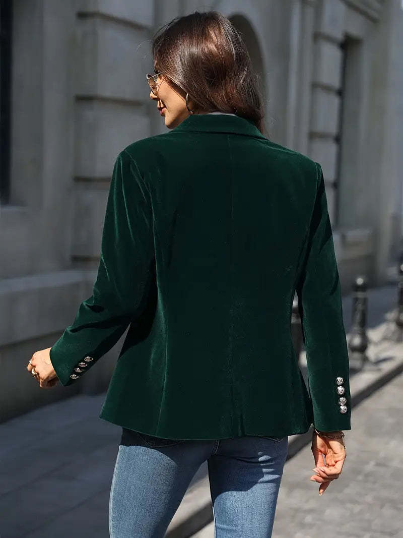 Women's Single Button Blazer Long Sleeve Business Casual