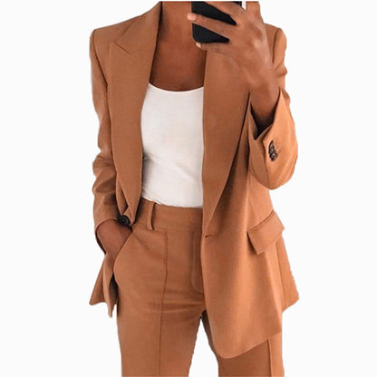 Women's 2 Piece Blazer Pants Set Business Casual