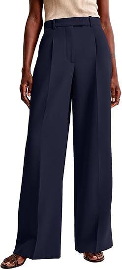 Women's High-Waisted Wide-Leg Pants – Elegant Business Trousers