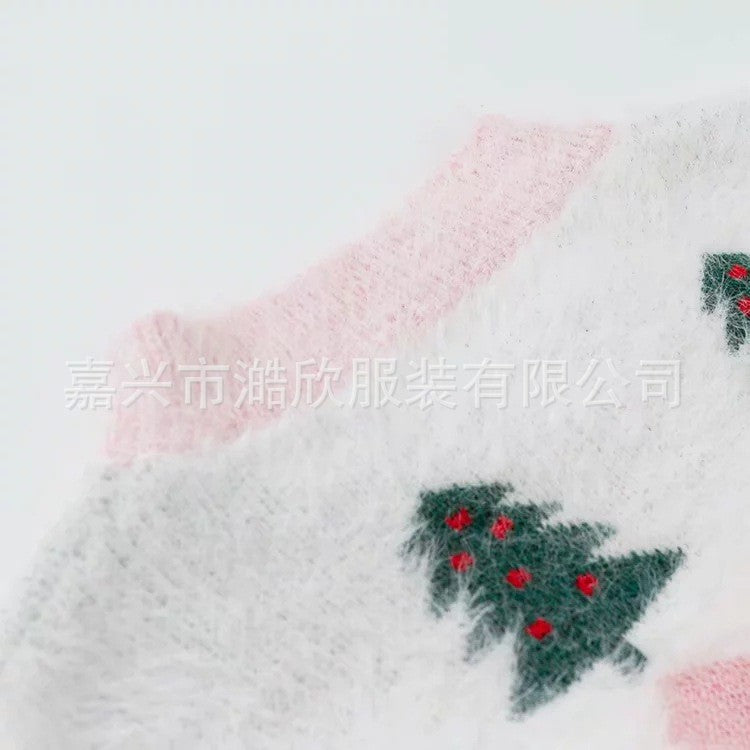 Women's Oversized Fuzzy Snowman Christmas Sweater