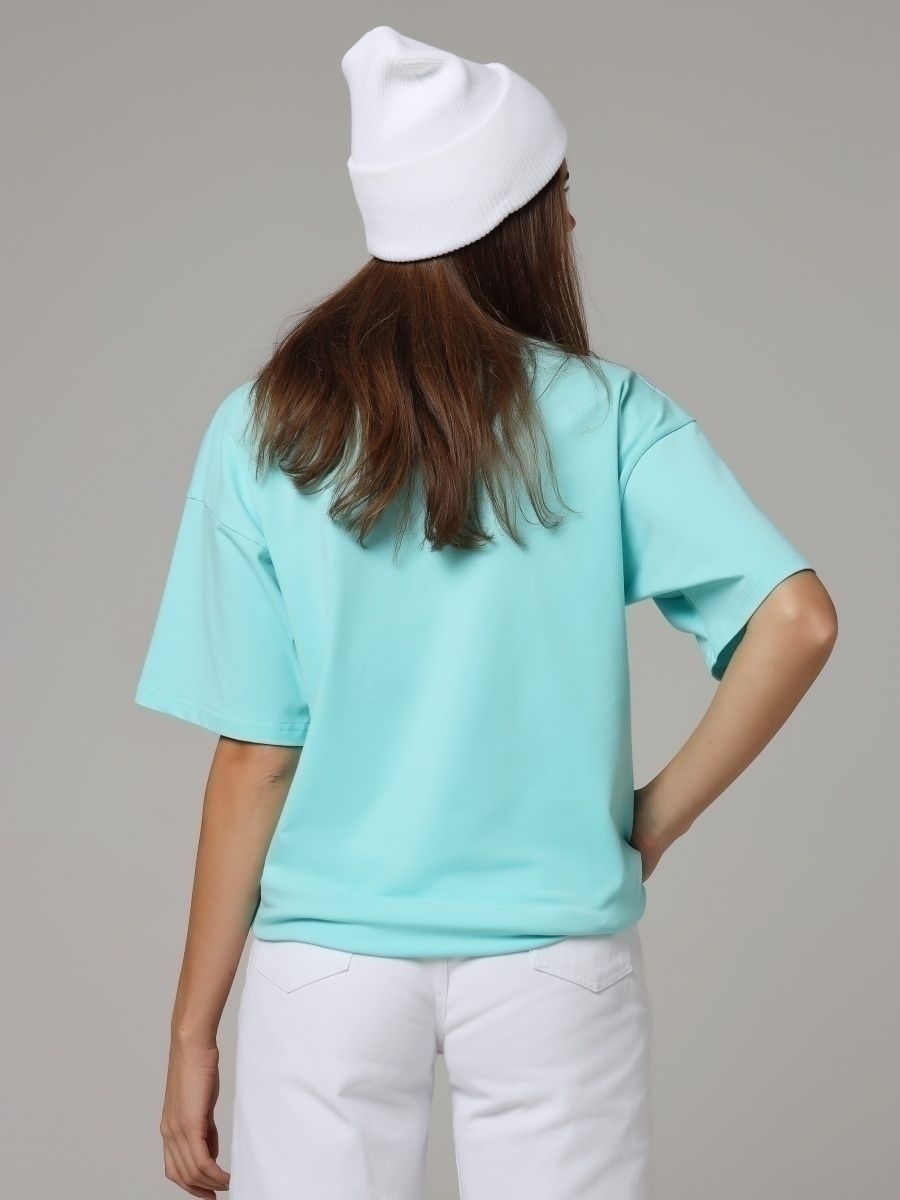 Solid Cotton T Shirt Loose Fit Crewneck Casual Top