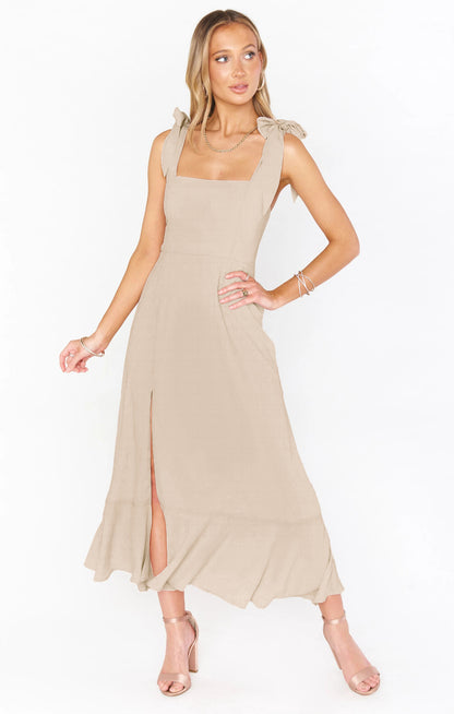 Elegant Women's Commuter Split Dress French High-End Skirt